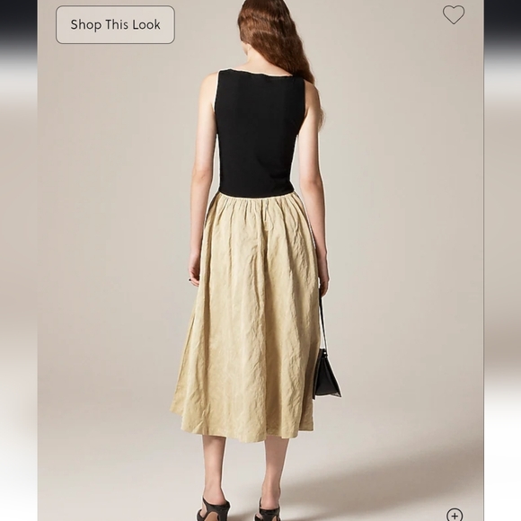 J.crew Black Colorblock Boatneck mixy dress XXS - Picture 2 of 4